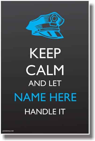 PosterEnvy - Custom Keep Calm Police Officer Hat Poster