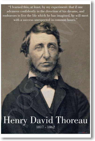 Henry David Thoreau - "I Learned This..." - NEW Famous American Author Classroom POSTER