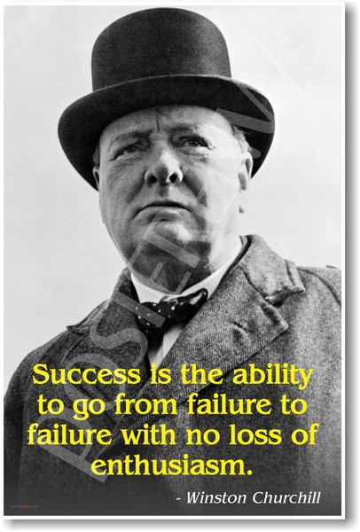 Winston Churchill - Success - NEW Famous Person Poster
