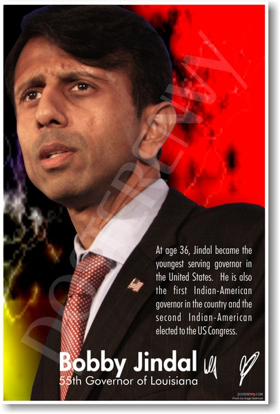 Governor Bobby Jindal - Indian American Politician NEW Classroom School Poster