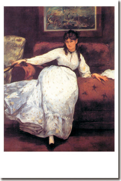 Berthe Morisot in Repose - by Eduard Manet