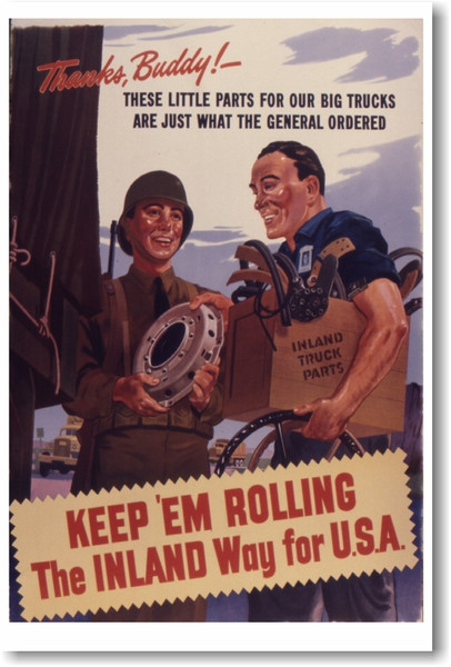 The Inland Way for USA - NEW Vintage Reprint Poster