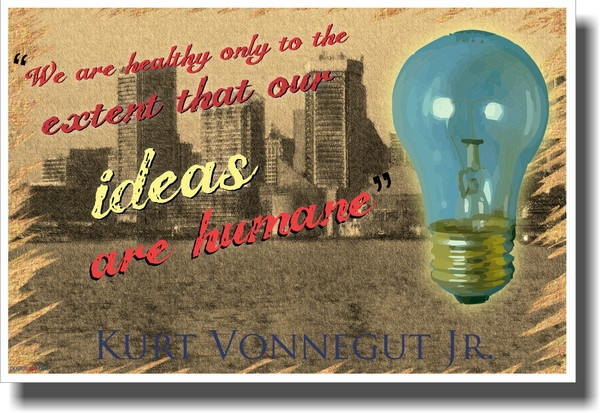 Ideas are Humane - Lightbulb - NEW Classroom Motivational Poster