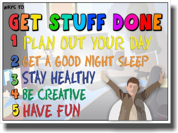 Get Stuff Done  - NEW Classroom Motivational Poster