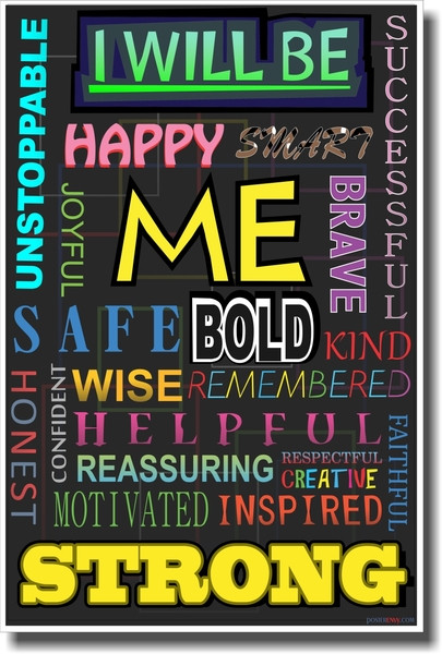 I Will Be - Color - NEW Classroom Motivational Poster