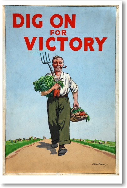 Dig On For Victory - NEW Vintage Reprint Poster