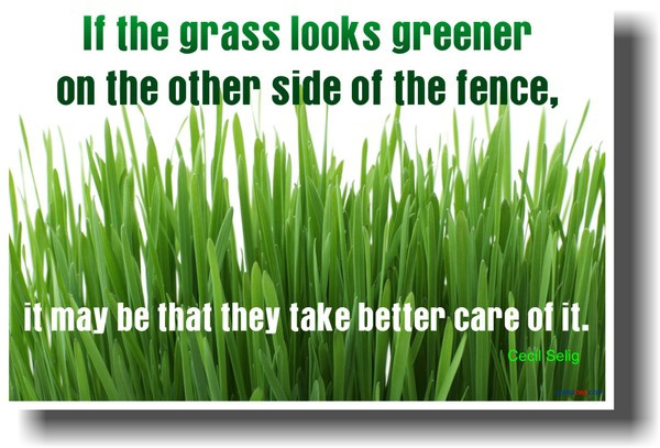 If the Grass Looks Greener on the Other Side of the Fence It May Be That They Take Better Care of It - Cecil Selig