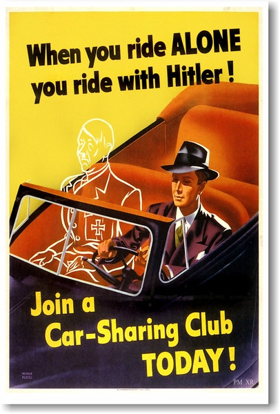 When You Ride Alone You Ride With Hitler #2 - NEW Vintage Reprint Poster