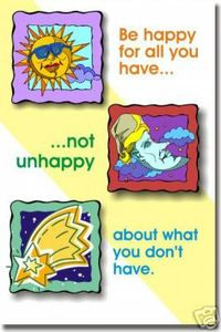 Be Happy For What You Have - Classroom Motivational Poster Print Gift