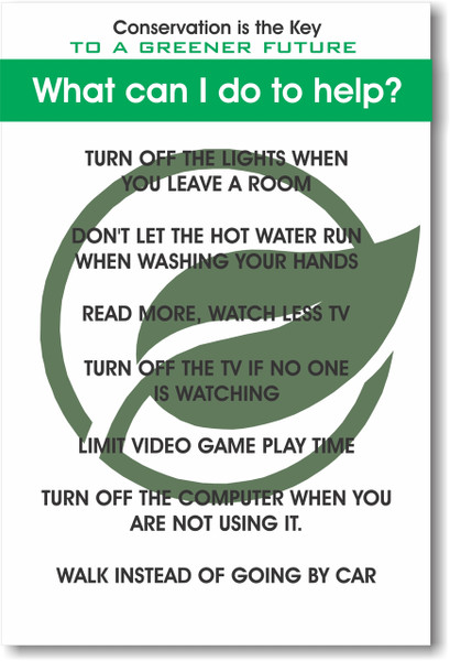 Conservation is the Key to a Greener Future - Environmental Ecology PosterEnvy Classroom Sustainability Poster