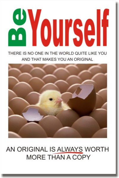 Be Yourself! - Motivational Poster Print Gift