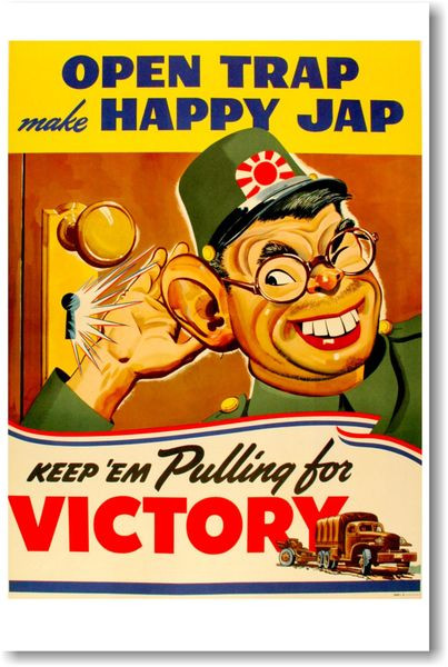 Open Trap Make Happy Jap - NEW Vintage Reprint Poster