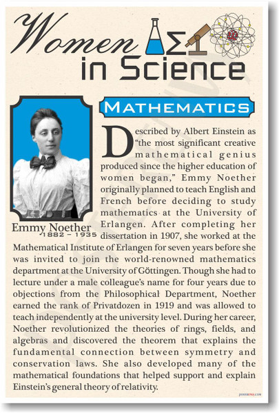 Emmy Noether - Famous Women Poster Print Gift