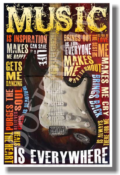 Music Is Everywhere - Music Poster (mu072)