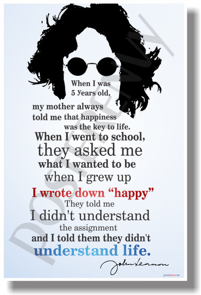I Wrote Down "Happy" 2 - John Lennon - NEW Famous Person Poster (fp326)