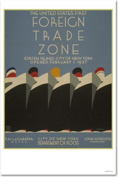 Foreign Trade Zone Vintage Poster