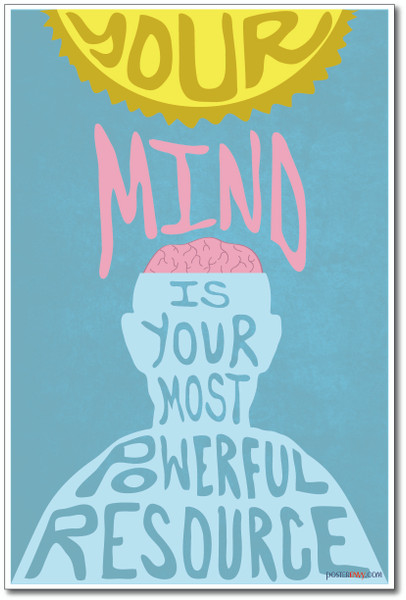 Your Mind Is Your Most Powerful Resource - NEW Classroom Motivational Poster (cm1024)