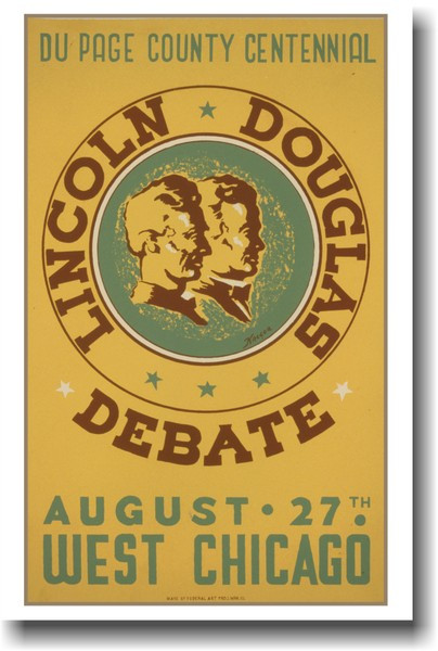Lincoln - Douglas Debate - Vintage Poster