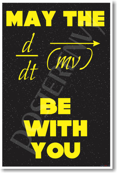 May The Force Be With You - NEW Science Classroom Physics Poster (ms303)