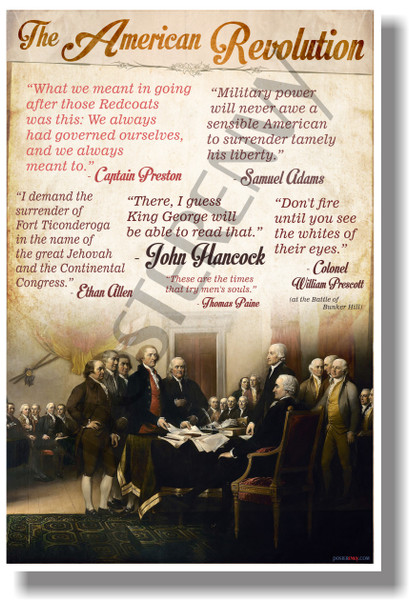 Quotes Of The American Revolution - NEW Social Studies POSTER (ss172)