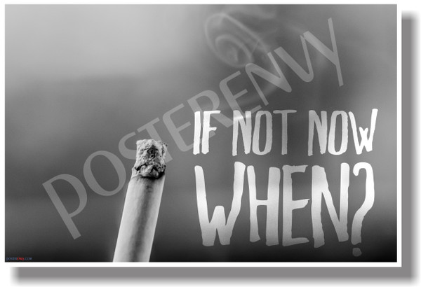 If Not Now When? (cigarette) - New Motivational Poster (cm1150)