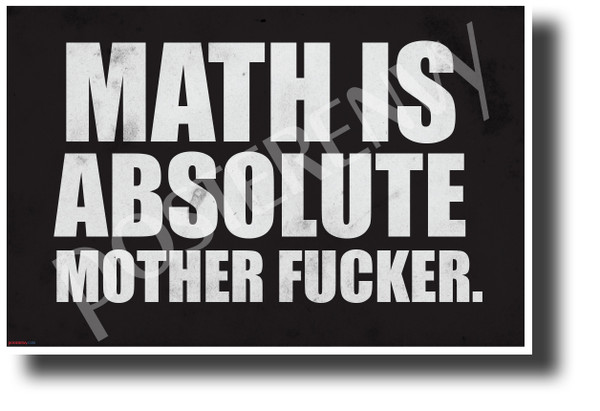 Math Is Absolute - NEW Humor POSTER (hu417) PosterEnvy Poster