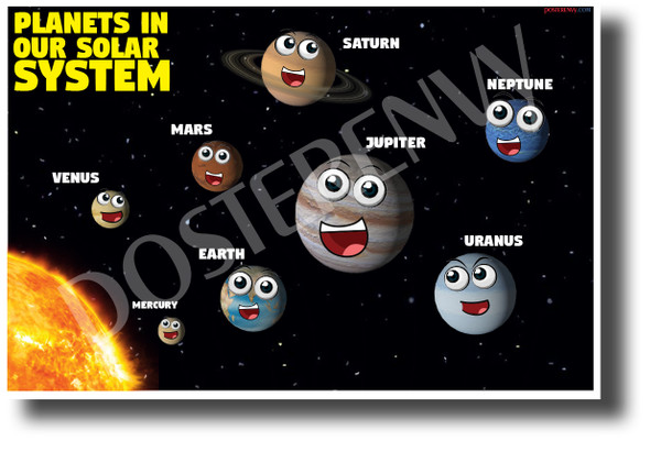 Planets In Our Solar System - NEW Grade School Classroom Science Poster