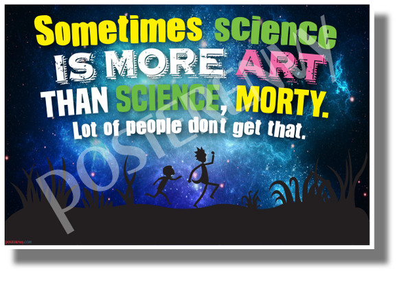 Sometimes Science is More Art Than Science - NEW Funny Cartoon Comedy POSTER 2 (hu439)