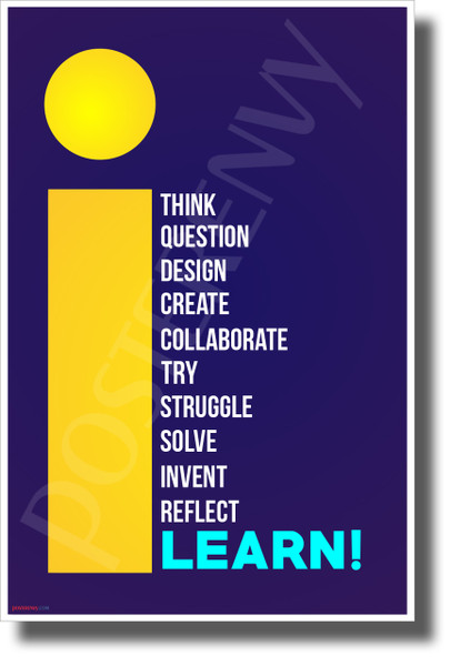 I Learn - NEW Classroom Motivational POSTER