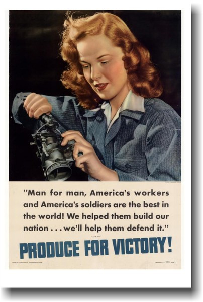America's workers are the best in the world! - Vintage WW2 Poster