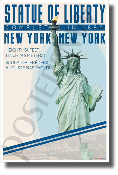 Statue of Liberty - Infographic - Classroom History USA POSTER (tr623)