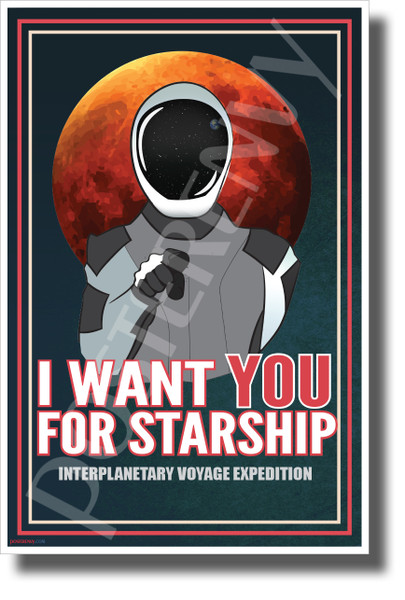 Uncle Starman Wants You - Dark - NEW Humor Novelty Vintage Style POSTER