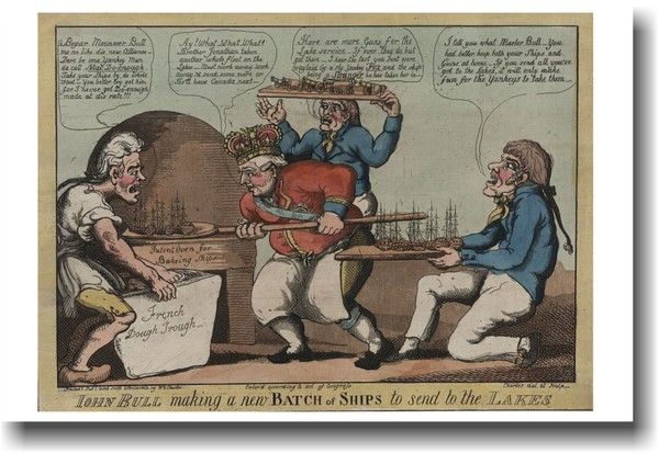 John Bull Making a New Batch of Ships - Colonial Vintage Poster