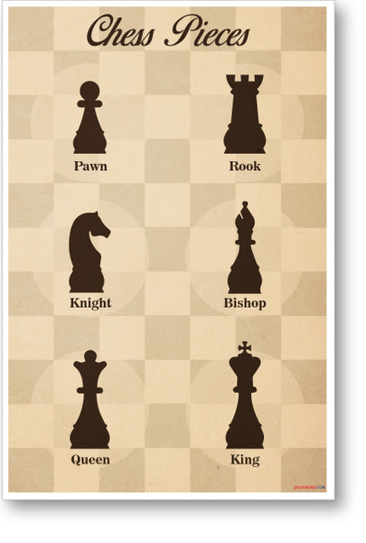Chess Pieces - NEW art games POSTER