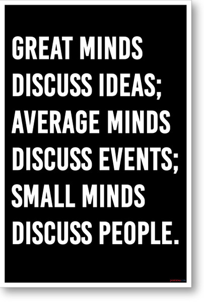 Great Minds - NEW motivational POSTER