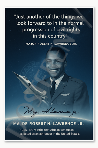Robert H Lawrence Jr - American NASA Astronaut Poster - 18 inch x 12 inch