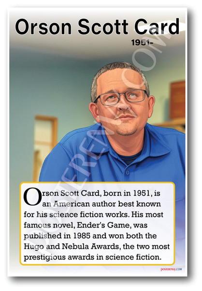 Orson Scott Card - Sci-Fi Author - Biography Poster 18 x 12 inch
