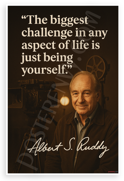Albert S. Ruddy Famous Quote Poster – "Show Me a Relaxed Producer and I'll Show You a Failure" – 18 inch x 12 inch