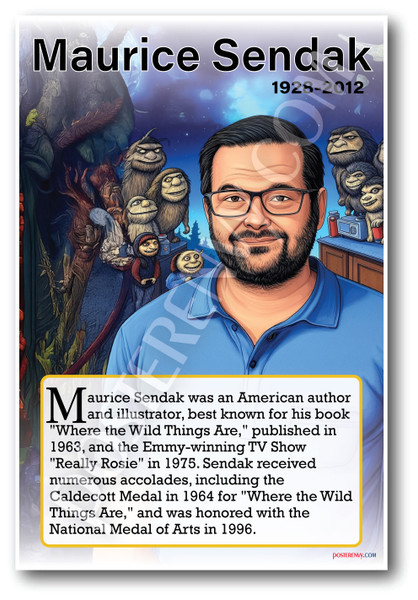 Maurice Sendak - Children's Author - Biography Poster 18 x 12 inch