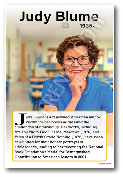 Judy Blume - Author - Biography Poster 18 x 12 inch