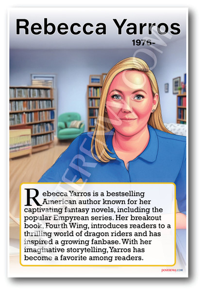 Rebecca Yarros - Author - Biography Poster 18 x 12 inch