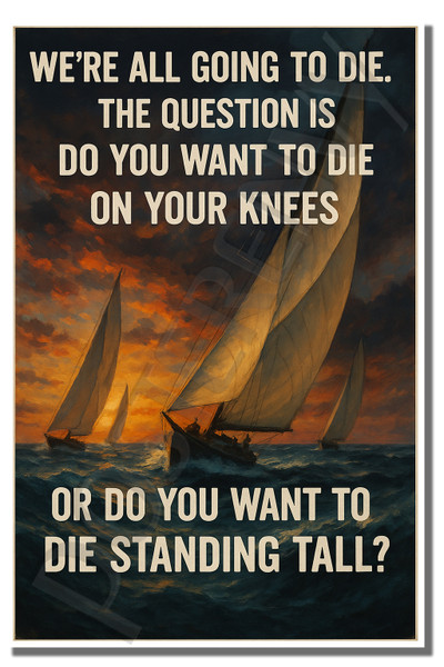 We're all going to die - Inspirational Poster - 18 inch x 12 inch