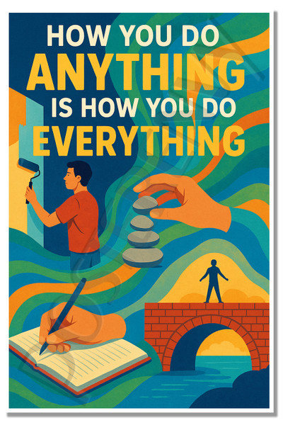 How You Do Anything Is How You Do Everything – Inspirational Poster – 18 inch x 12 inch