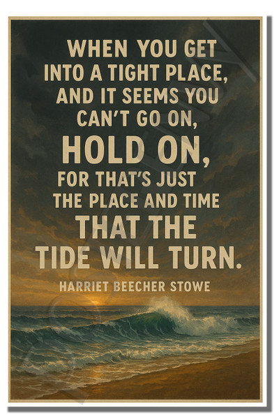 When you get into a tight place 2 - Inspirational Poster - 18 inch x 12 inch