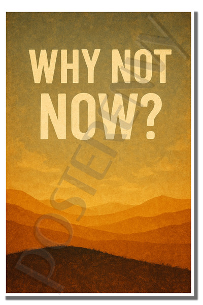Why not now - Poster - 18 inch x 12 inch