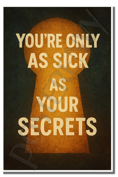 You're only as sick as your secrets - Inspirational Poster - 18 inch x 12 inch