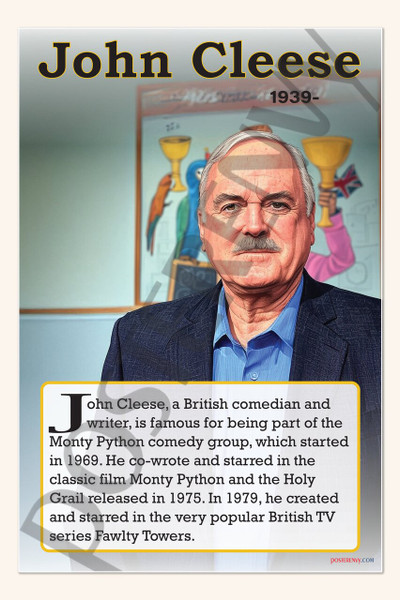 John Cleese - Monty Python Comedian - Biography Poster 18" x 12"