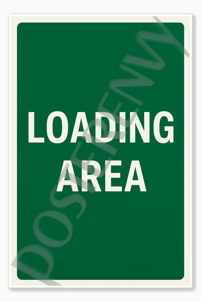 Safety and Emergency Signs Loading Area - English 2 Poster - 18 inch x 12 inch