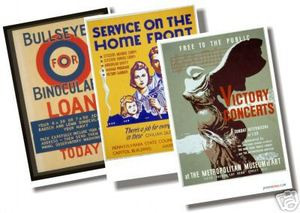 3 Poster Set - Vintage - Help On the Homefront