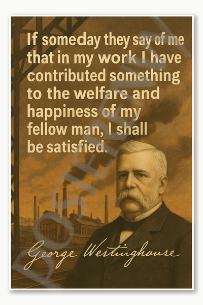 George Westinghouse Titan of Industry Poster - 18 inch x 12 inch